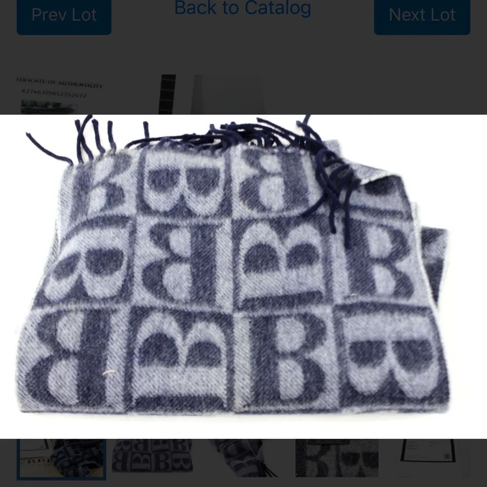 Authentic Burberrys of London Cashmere Scarf with Dust Bag. Includes a COA